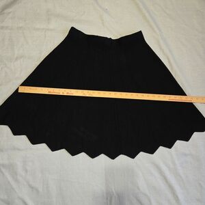 Black Pleated A-Line Skirt - Women